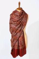 Maroon Embroidered Shawl