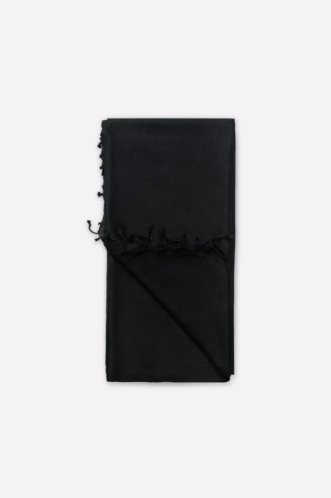 Plain Woolen Shawl - Black
