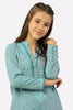 Sea Green Embroidered Teens 2PC