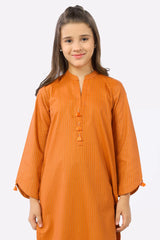 Orange Dobby Teens Kurti From Sohaye By Diners