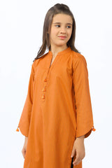 Orange Dobby Teens Kurti From Sohaye By Diners