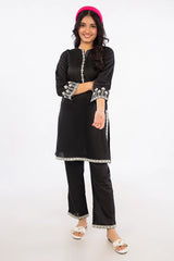 Embroidered Black Teens 2PC Suit - Diners