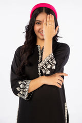 Embroidered Black Teens 2PC Suit - Diners