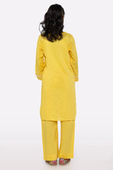 Yellow Jacquard Teens 2PC Suit