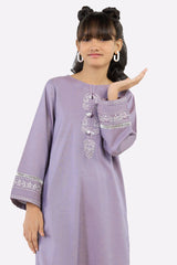 Purple Embroidered Teens 2PC