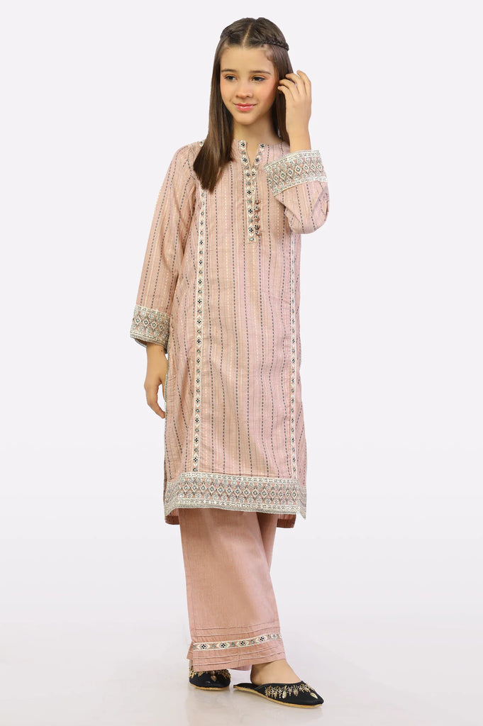 Rust Embroidered Kurti From Sohaye By Diners