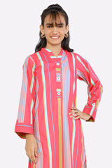 Pink Stylised Teens Kurti From Sohaye By Diners