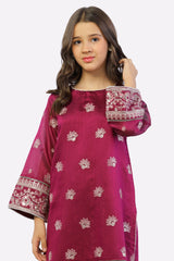 Pink Embroidered Teens Kurti