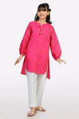 Pink Embroidered Teens Kurti