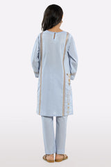 Blue Embroidered Teens Kurti