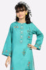 Dark Green Embroidered Teens Kurti