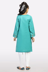 Dark Green Embroidered Teens Kurti