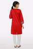 Red Embroidered Teens Kurti