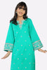 Green Embroidered Teens Kurti