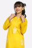 Yellow Embroidered Teens Kurti