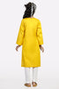 Yellow Embroidered Teens Kurti