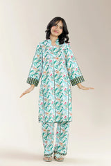 Embroidered Cambric Ivory Teens 2Pc