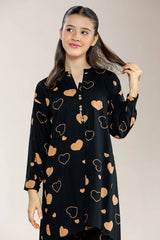 Printed Linen Black Teens 2PC