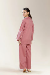 Polyester Dobby Pink Teens 2PC
