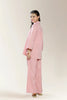 Polyester Dobby Pink Teens 2PC