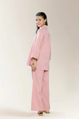 Polyester Dobby Pink Teens 2PC