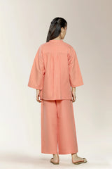 Polyester Dobby Peach Teens 2PC