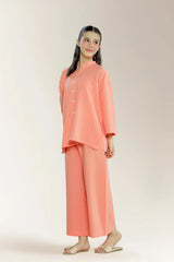 Polyester Dobby Peach Teens 2PC