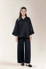 Polyester Dobby Black Teens 2PC