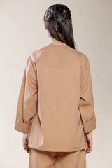 Polyester Dobby Brown Teens 2PC