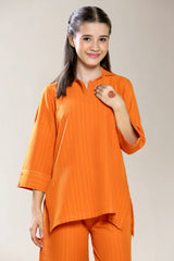 Polyester Dobby Orange Teens 2PC