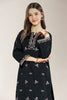 Embroidered Jacquard Black Teens 2PC