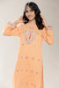Embroidered Peach Teens 2PC