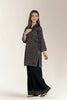 Printed Silk Black Teens 2PC