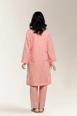 Embroidered Peach Teens 2PC