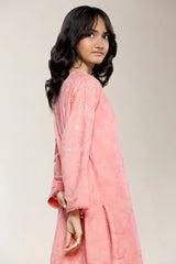 Embroidered Peach Teens 2PC