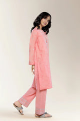 Embroidered Peach Teens 2PC