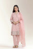 Embroidered Pink 3PC