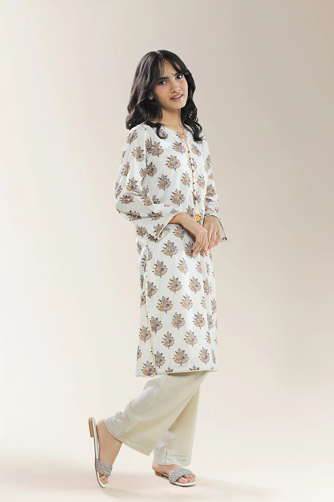 Printed Cream Teens 2PC