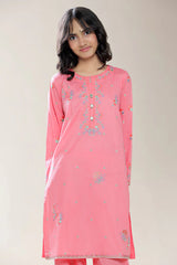 Embroidered Pink Teens 2PC