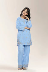 Embroidered Blue 2PC