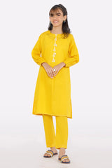 Yellow Embroidered Teens 2PC From Sohaye By Diners