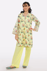 Yellow Printed Teens 2PC From Sohaye By Diners