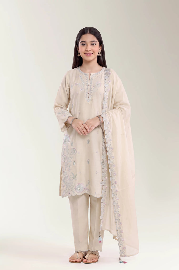Dyed Embroidered Teens 3PC