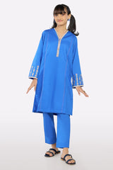 Blue Embroidered Teens 2PC