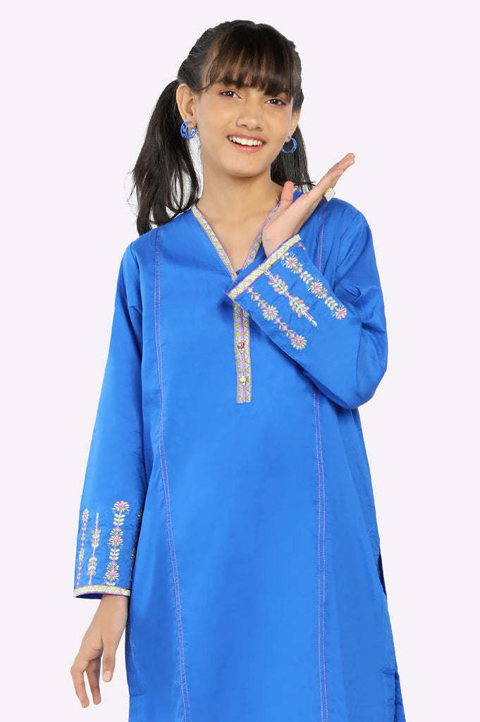 Blue Embroidered Teens 2PC