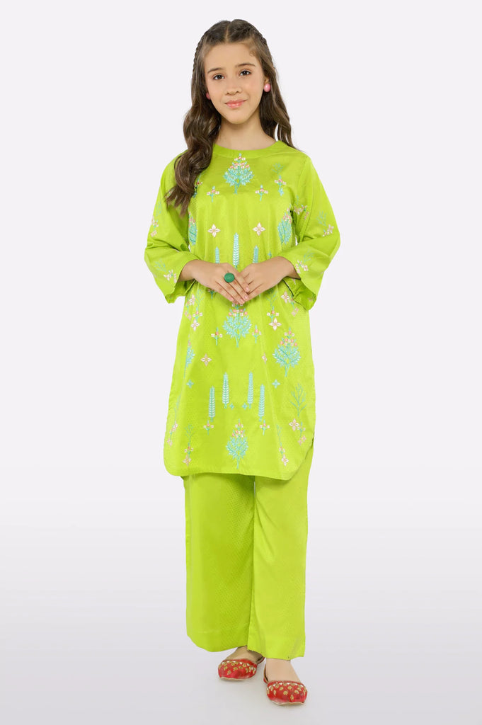 Light Green Embroidered Teens 2PC