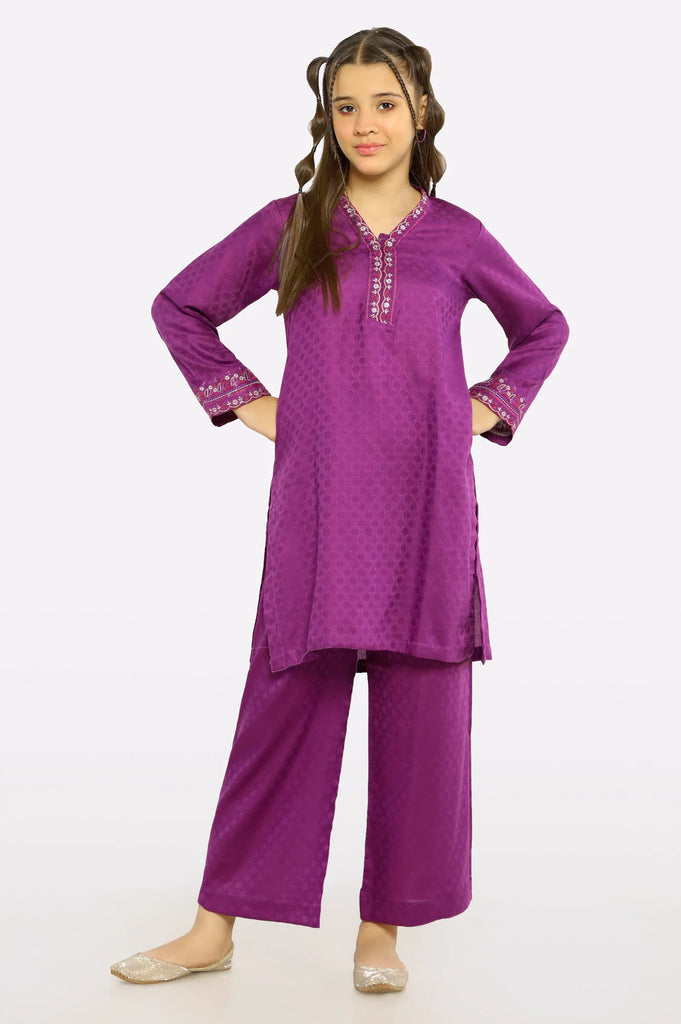 Purple Embroidered Teens 2PC