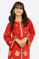 Red Embroidered Teens 2PC