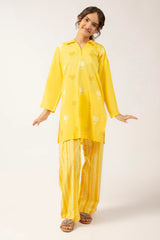 Yellow Printed Teens 2PC