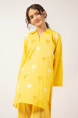 Yellow Printed Teens 2PC